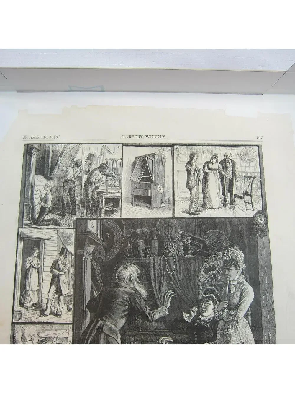 Antique 1878 Print Wood Engraving 